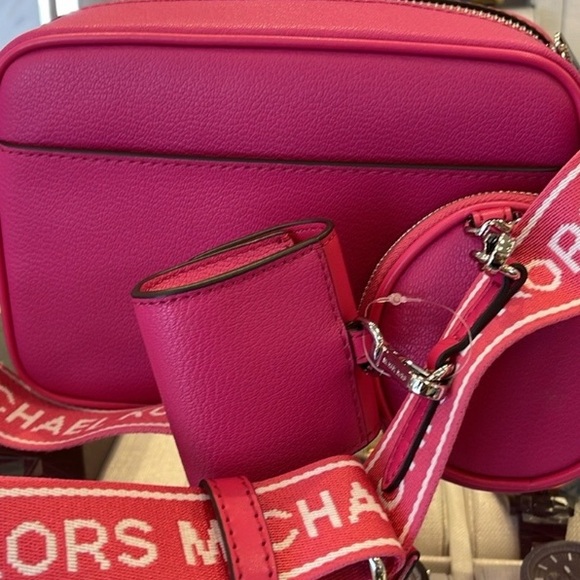 Michael Kors Pink Crossbody Bag with Logo Strap - Picture 8 of 11